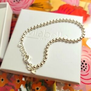 Italian Sterling Silver Beaded Bracelet